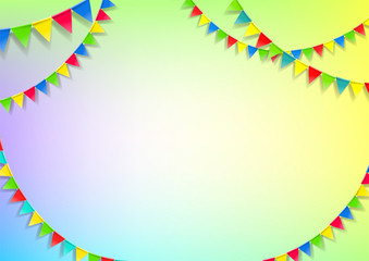 Poster - Pesfomance annoncement layout with colorful glags. Copy space for a content