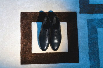 leather shoes in square