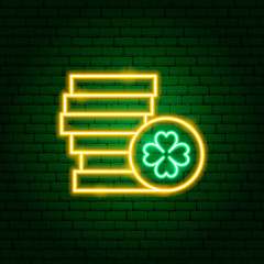 Wall Mural - Irish Gold Neon Sign