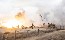  Reconstruction Of The Battle Of The Second World War. Battle For Sevastopol. Reconstruction Of The Battle With Explosions