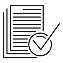 Poster - approved documents icon. outline approved documents vector icon for web design isolated on white bac