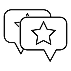 Aufkleber - Seo chat icon. Outline seo chat vector icon for web design isolated on white background
