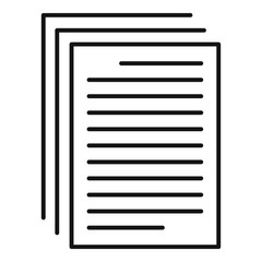 Poster - office papers icon. outline office papers vector icon for web design isolated on white background