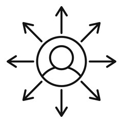 Poster - internet communication icon. outline internet communication vector icon for web design isolated on w