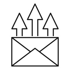 Poster - send seo mail icon. outline send seo mail vector icon for web design isolated on white background