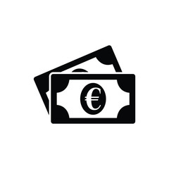 Poster - money icon. EURO sign. vector