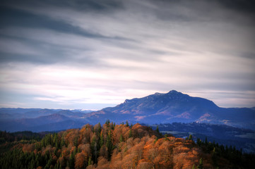 Wall Mural - Ceahlau mountain landscape in Romania