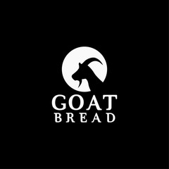 Wall Mural - Goat logo design in negative space