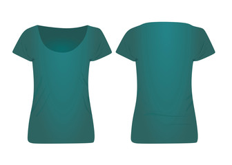 Blue women t shirt. vector illustration