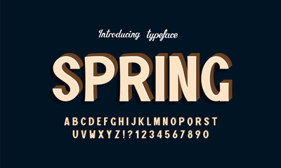 Fototapete - modern bold font design, alphabet letters and numbers vector illustration