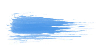 Poster - Vector hand drawn watercolor brush stain. Colorful painted stroke. Blue color artistic tender background.