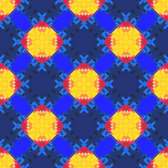 Poster - Seamless pattern in pixel art style. Children's computer games.