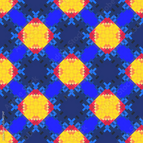 Seamless pattern in pixel a...