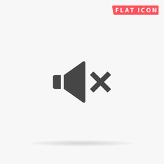 Fototapete - Sound Off, Mute flat vector icon