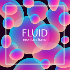 Canvas Print - liquid color gratient splash cover background. neon lava fluid paint template