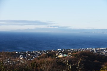 Wall Mural - A sight of dawn on the Shonan coast in Kanagawa, Japan.