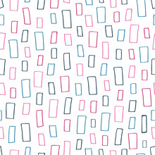 White Pattern With Colorful Hand Drawn Rectangles