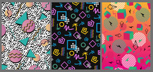 1980s Patterns Set, 80s Background