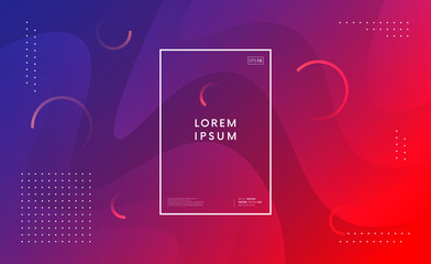 Poster - Colorful geometric background vector design. Fluid shapes abstract composition. Trendy backdrop.