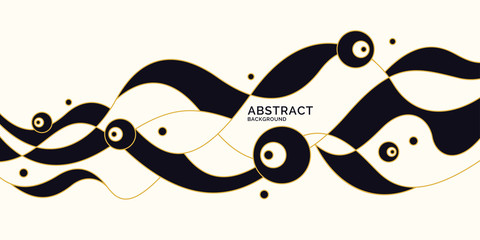 Poster - poster with dynamic waves. vector illustration in minimal style. abstract background.