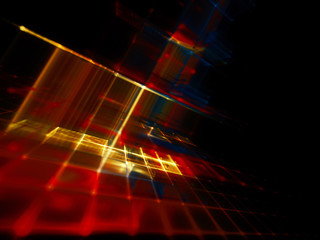 Fototapete - Abstract background element. Fractal graphics 3d illustration. Science or technology concept.