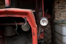 Headlight Of Old Tractor