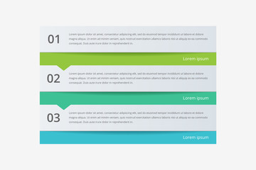 Poster - Modern vector abstract infographic with 3 steps or processes elements. Business concept timeline. Vector illustration.