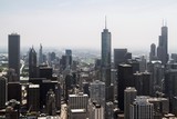 Fototapeta  - Aerial view of Chicago skyline at daytime, Illinois, USA