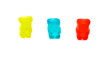 © Buratsakorn - Jelly bears candies isolated on white background.