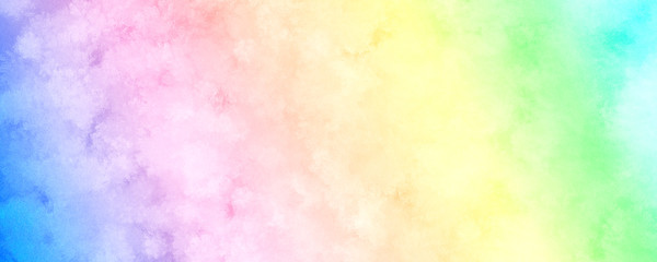 Wall Mural - colorful rainbow watercolor background