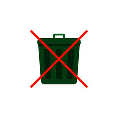 Don`t throw trash, Recycle bin sign icon isolated on white background