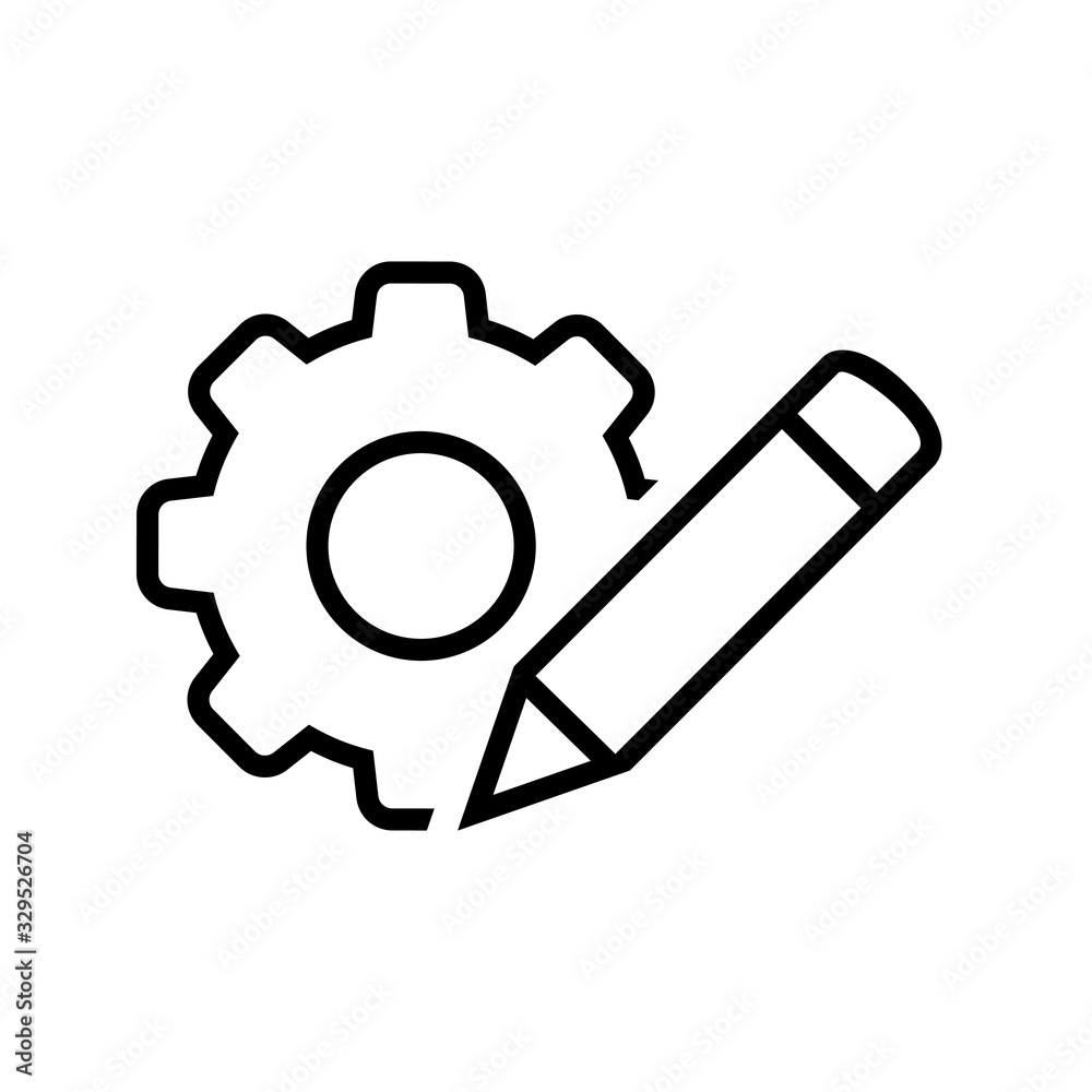 customisation vector icon. customize illustration sign. mechanical ...
