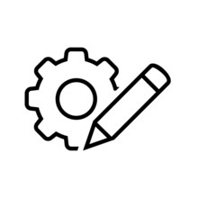 Customisation Vector Icon. Customize Illustration Sign. Mechanical Symbol.