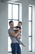 © Make_story Studio - happy father's day! cute dad and son hugging