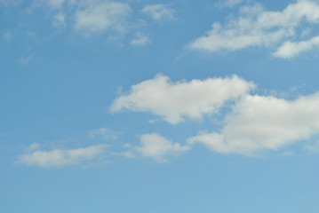 cloudy nice sky at midday with sun bright