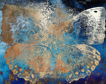 Grunge Butterfly Background Texture
