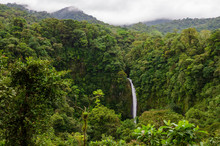 La Fortuna Waterfall Near Arenal Volcano, Alajuela, Costa Rica