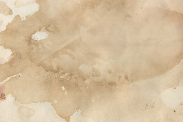 Wall Mural - Coffee Grunge Paper Texture on the white isolated background. Vintage aged look.