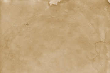 Wall Mural - Coffee Grunge Paper Texture on the white isolated background. Vintage aged look.