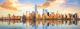 Fototapeta  - New York City financial district panorama over Hudson River