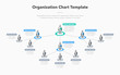 © tomasknopp - Modern simple company organization hierarchy schema template with place for your content. Easy to use for your website or presentation.