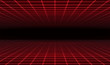 © paul_craft - Abstract retro futuristic red laser grid background. Vector Illustration
