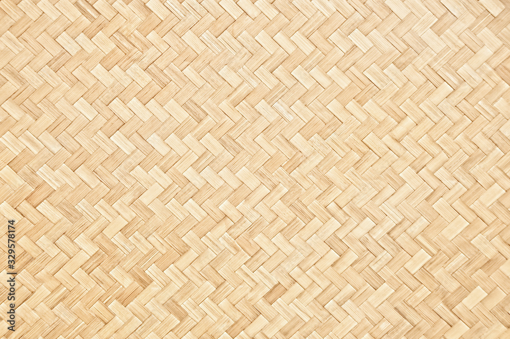 Handcraft woven bamboo pattern and texture for background  - obrazy, fototapety, plakaty 