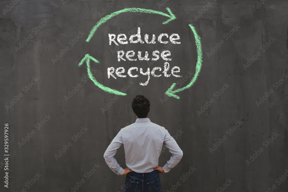 reduce reuse recycle, sustainability concept - obrazy, fototapety, plakaty 