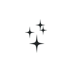 Aufkleber - Sparkles icon vector sign isolated for graphic and web design. Shine symbol template color editable on white background.