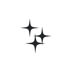 Poster - Sparkles icon vector sign isolated for graphic and web design. Shine symbol template color editable on white background.