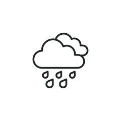 Fototapete - Weather icon vector sign isolated for graphic and web design. Weather symbol template color editable on white background.
