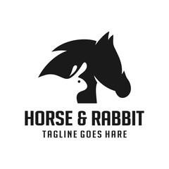 Poster - Horse and rabbit head logo