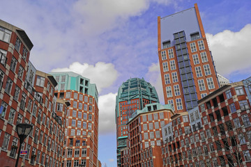 City landscape. Skyscrapers of the city of Den Haag. The Netherlands ...