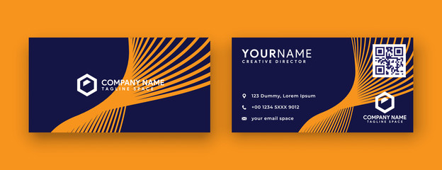 Wall Mural - yellow business card design. double sided business card design. most relevance business card design